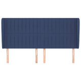 Vidaxl hoofdbord met randen 163x23x118 128 cm stof blauw