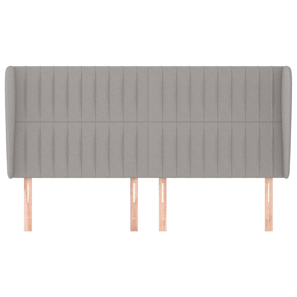 Vidaxl hoofdbord met randen 183x23x118 128 cm stof lichtgrijs
