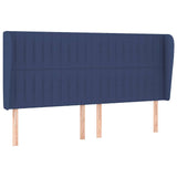 Vidaxl hoofdbord met randen 183x23x118 128 cm stof blauw