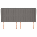 Vidaxl hoofdbord met randen 203x23x118 128 cm stof donkergrijs