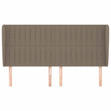 Vidaxl hoofdbord met randen 203x23x118 128 cm stof taupe
