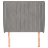 Vidaxl hoofdbord met randen 83x23x118 128 cm fluweel lichtgrijs