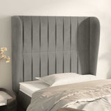 Vidaxl hoofdbord met randen 83x23x118 128 cm fluweel lichtgrijs
