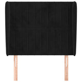 Vidaxl hoofdbord met randen 83x23x118 128 cm fluweel zwart