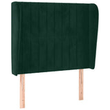 Vidaxl hoofdbord met randen 83x23x118 128 cm fluweel donkergroen