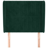 Vidaxl hoofdbord met randen 83x23x118 128 cm fluweel donkergroen
