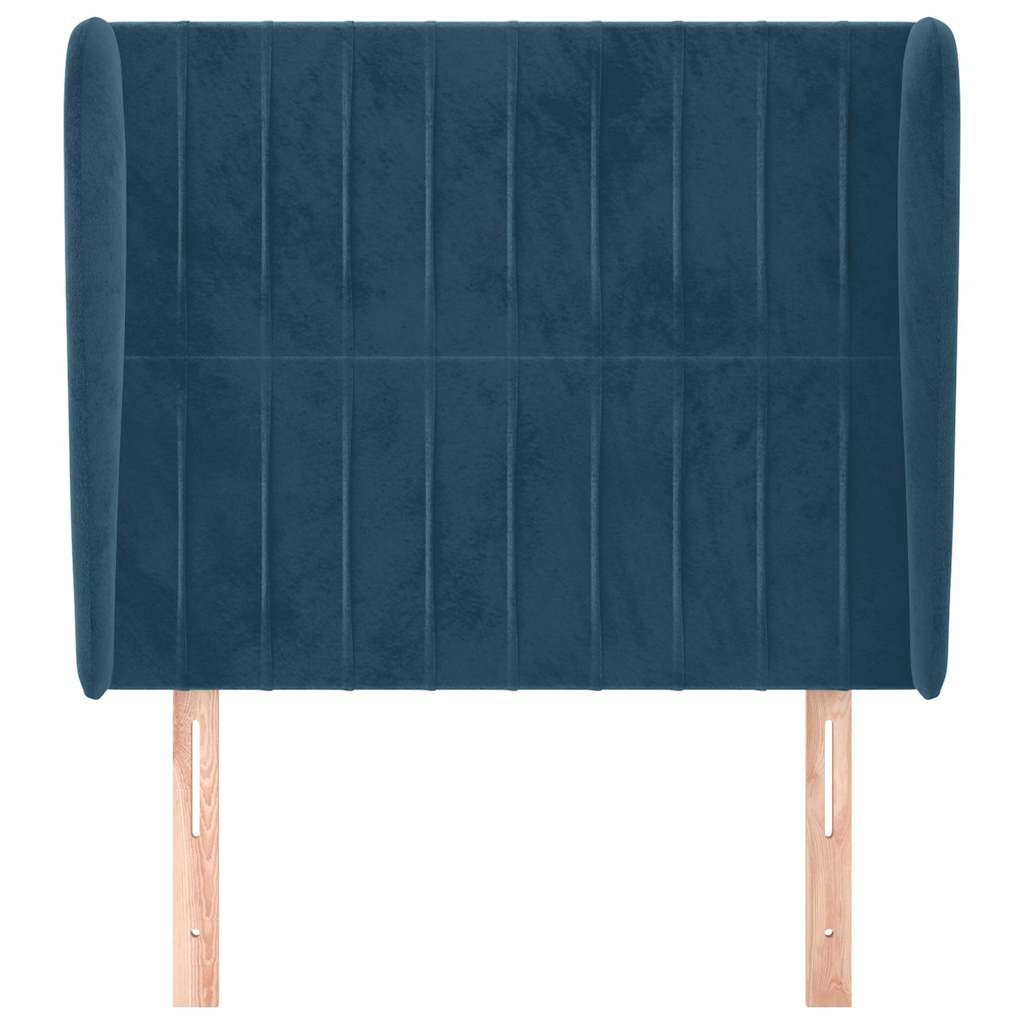 Vidaxl hoofdbord met randen 83x23x118 128 cm fluweel donkerblauw