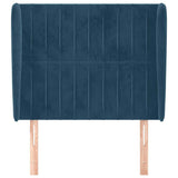 Vidaxl hoofdbord met randen 83x23x118 128 cm fluweel donkerblauw
