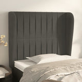 Vidaxl hoofdbord met randen 93x23x118 128 cm fluweel donkergrijs