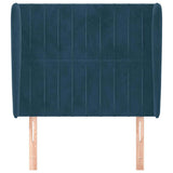 Vidaxl hoofdbord met randen 93x23x118 128 cm fluweel donkerblauw