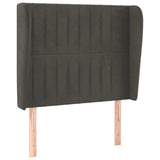Vidaxl hoofdbord met randen 103x23x118 128 cm fluweel donkergrijs