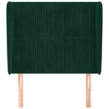 Vidaxl hoofdbord met randen 103x23x118 128 cm fluweel donkergroen