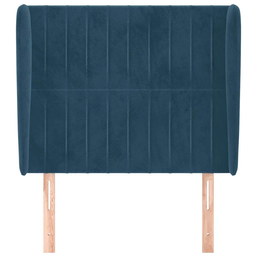 Vidaxl hoofdbord met randen 103x23x118 128 cm fluweel donkerblauw