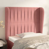 Vidaxl hoofdbord met randen 103x23x118 128 cm fluweel roze
