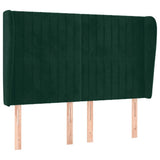 Vidaxl hoofdbord met randen 147x23x118 128 cm fluweel donkergroen