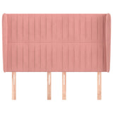 Vidaxl hoofdbord met randen 147x23x118 128 cm fluweel roze