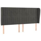 Vidaxl hoofdbord met randen 163x23x118 128 cm fluweel donkergrijs