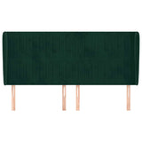 Vidaxl hoofdbord met randen 163x23x118 128 cm fluweel donkergroen