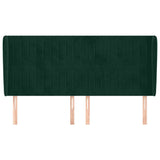 Vidaxl hoofdbord met randen 183x23x118 128 cm fluweel donkergroen