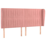 Vidaxl hoofdbord met randen 183x23x118 128 cm fluweel roze