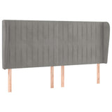 Vidaxl hoofdbord met randen 203x23x118 128 cm fluweel lichtgrijs