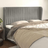 Vidaxl hoofdbord met randen 203x23x118 128 cm fluweel lichtgrijs