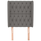 Vidaxl hoofdbord met randen 83x23x118 128 cm stof donkergrijs