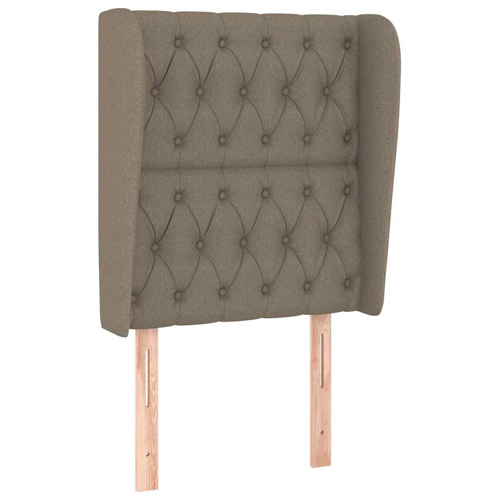 Vidaxl hoofdbord met randen 83x23x118 128 cm stof taupe