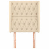 Vidaxl hoofdbord met randen 83x23x118 128 cm stof crèmekleurig
