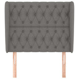 Vidaxl hoofdbord met randen 93x23x118 128 cm stof donkergrijs