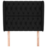 Vidaxl hoofdbord met randen 93x23x118 128 cm stof zwart