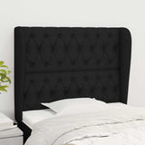 Vidaxl hoofdbord met randen 93x23x118 128 cm stof zwart