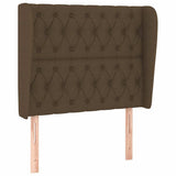 Vidaxl hoofdbord met randen 93x23x118 128 cm stof donkerbruin
