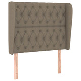 Vidaxl hoofdbord met randen 93x23x118 128 cm stof taupe
