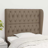 Vidaxl hoofdbord met randen 93x23x118 128 cm stof taupe
