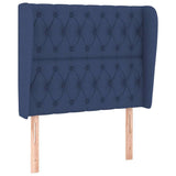 Vidaxl hoofdbord met randen 93x23x118 128 cm stof blauw