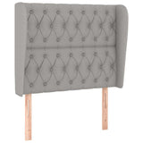 Vidaxl hoofdbord met randen 103x23x118 128 cm stof lichtgrijs
