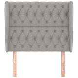 Vidaxl hoofdbord met randen 103x23x118 128 cm stof lichtgrijs