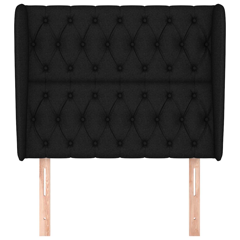 Vidaxl hoofdbord met randen 103x23x118 128 cm stof zwart