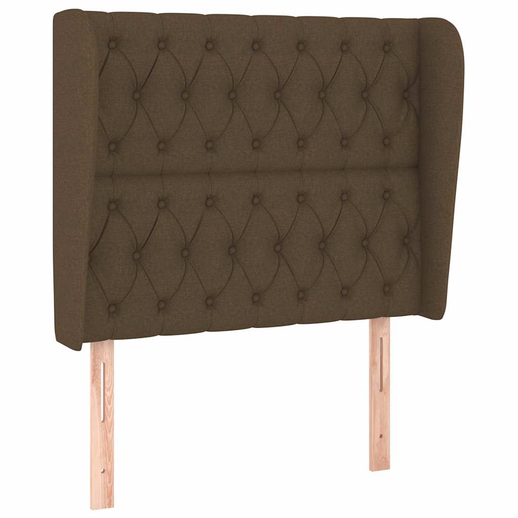 Vidaxl hoofdbord met randen 103x23x118 128 cm stof donkerbruin
