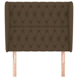 Vidaxl hoofdbord met randen 103x23x118 128 cm stof donkerbruin
