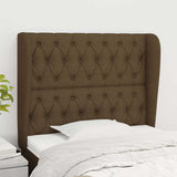 Vidaxl hoofdbord met randen 103x23x118 128 cm stof donkerbruin
