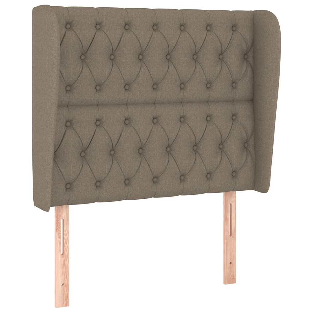 Vidaxl hoofdbord met randen 103x23x118 128 cm stof taupe