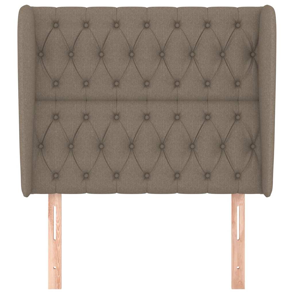 Vidaxl hoofdbord met randen 103x23x118 128 cm stof taupe