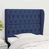 Vidaxl hoofdbord met randen 103x23x118 128 cm stof blauw