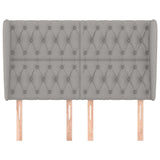 Vidaxl hoofdbord met randen 147x23x118 128 cm stof lichtgrijs