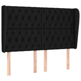Vidaxl hoofdbord met randen 147x23x118 128 cm stof zwart