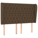 Vidaxl hoofdbord met randen 147x23x118 128 cm stof donkerbruin