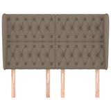 Vidaxl hoofdbord met randen 147x23x118 128 cm stof taupe