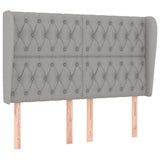 Vidaxl hoofdbord met randen 163x23x118 128 cm stof lichtgrijs